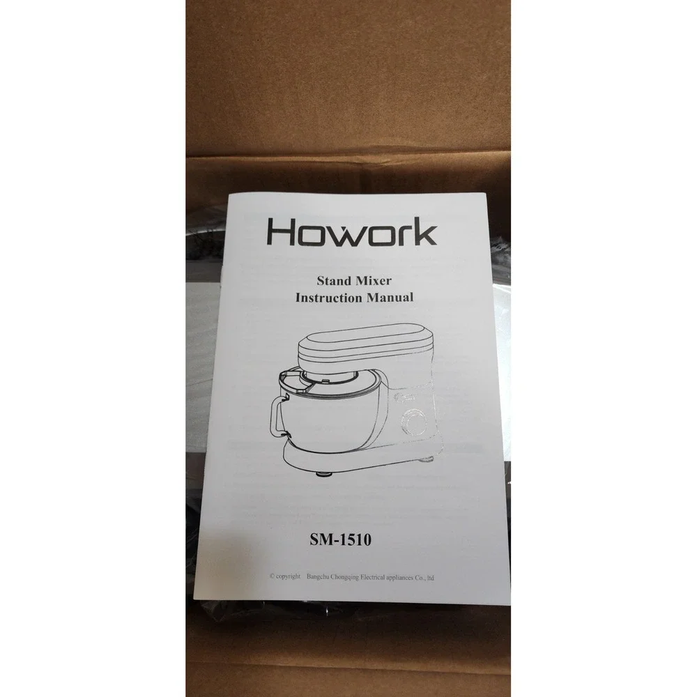 Howork 7Qt Stand Mixer SM-1510 10-Speed Tilt-Head Electric Food Mixer Silver